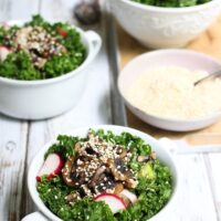 Kale Salad with Mushrooms