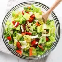 Romaine Salad with Chopped Veggies and Feta