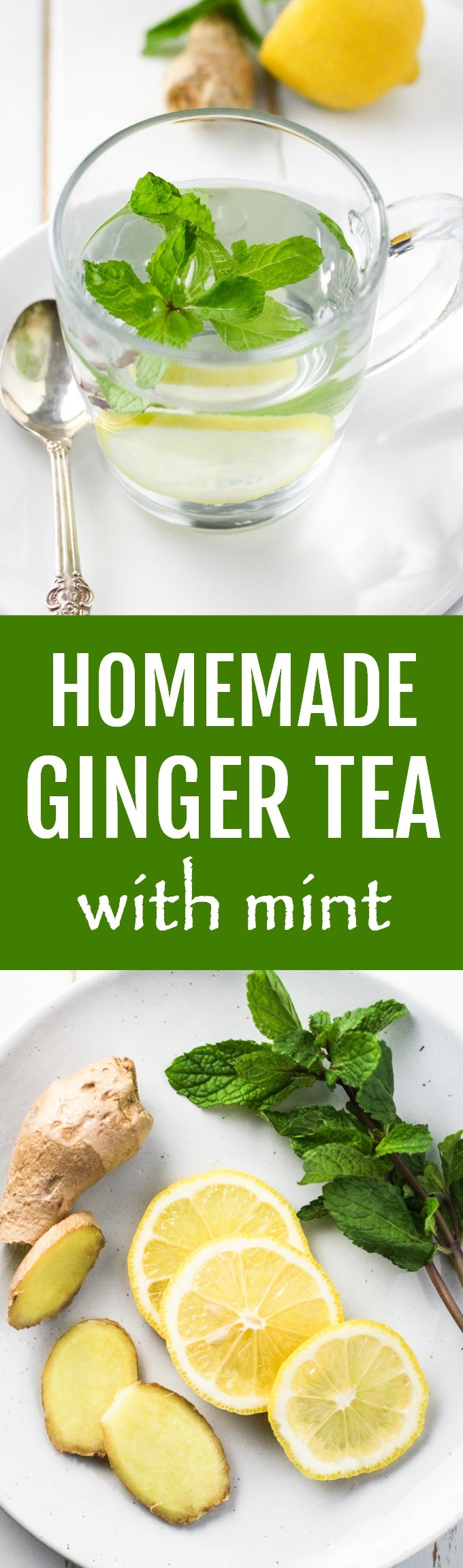 Homemade Ginger Tea with Mint