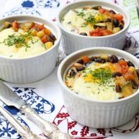 Baked Eggs with Beans and Veggies