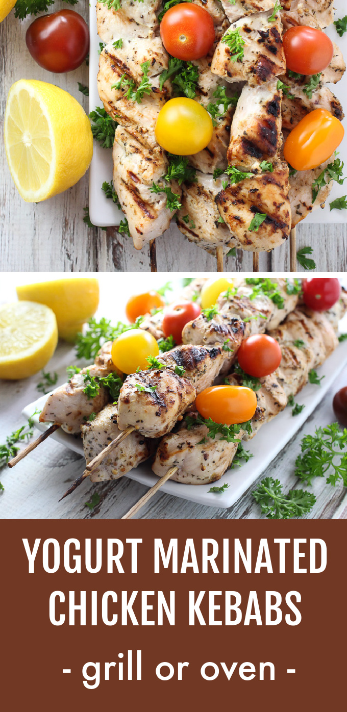 Yogurt Marinated Chicken Kebabs (Grill or Oven)