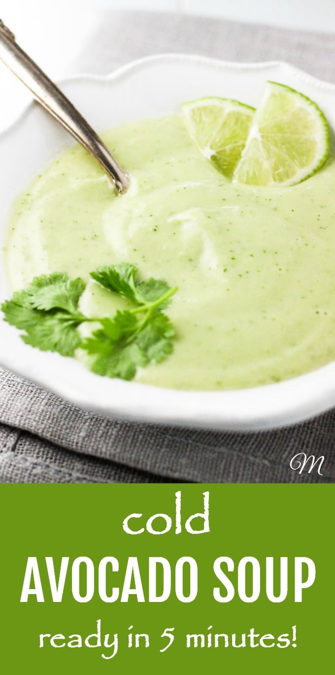 Cold Avocado Soup Ready in 3 Minutes!