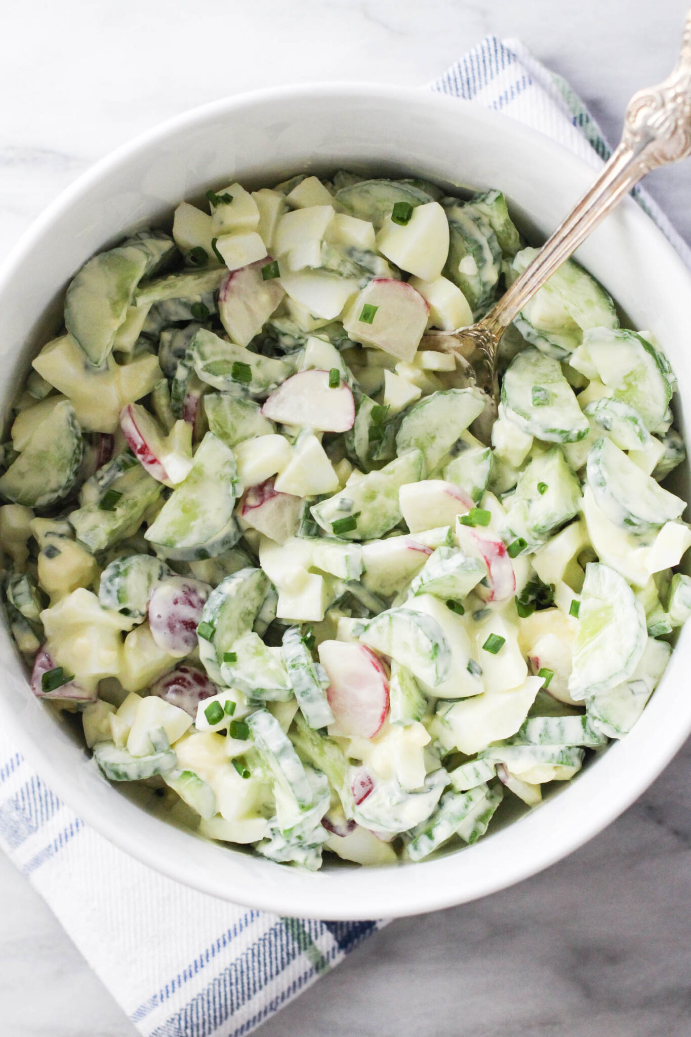 Egg Cucumber Salad (Light and Creamy)