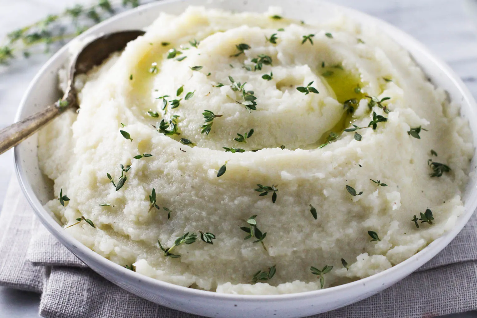 Creamy Mashed Potatoes and Cauliflower (Easy Recipe) | MariaUshakova.com