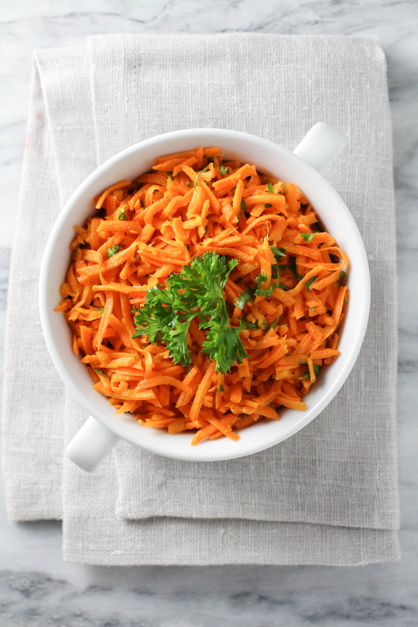 French Grated Carrot Salad Recipe (Carottes Râpées) | MariaUshakova.com