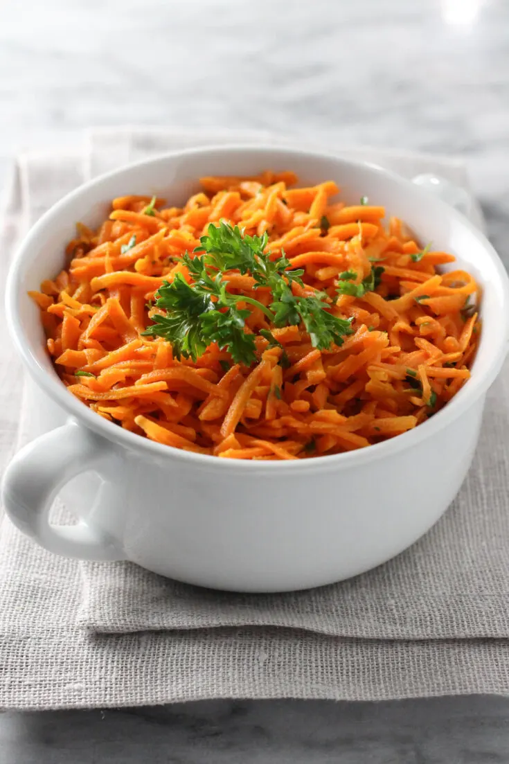 French Grated Carrot Salad Recipe (Carottes Râpées) | MariaUshakova.com