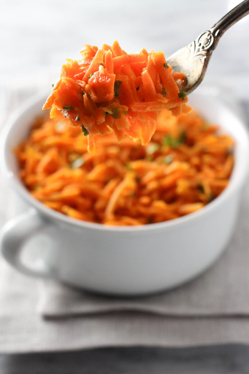 French Grated Carrot Salad Recipe (Carottes Râpées) | MariaUshakova.com