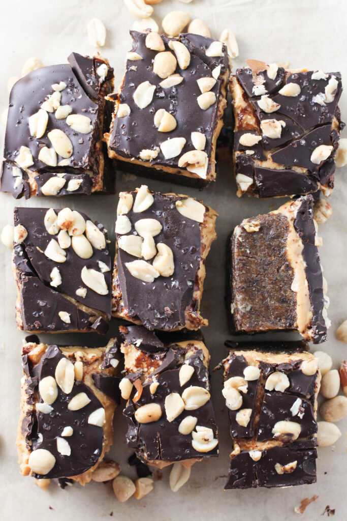 Prune bars on parchement paper.