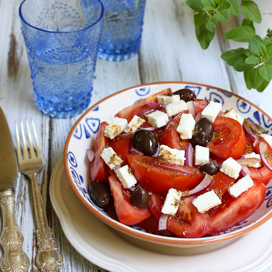 Tomato salad in a bowl.