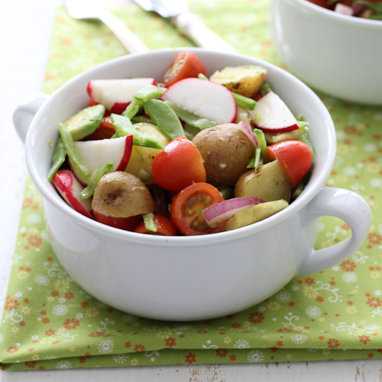 Potato salad in a bowl.