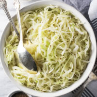 Krautsalat traditional German cabbage salad.