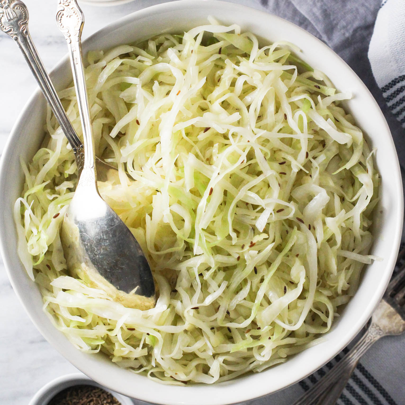 Krautsalat traditional German cabbage salad.